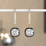 3.15 Ct lab grown diamond earrings with brilliant cut stones set in elegant design perfect for luxury jewelry wear