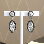 3.00 Ct Lab Grown Diamond Earrings Marquise-Round Cut Sparkling Statement Bridal Jewelry