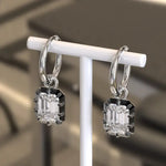 Elegant lab created diamond stud and drop earrings for women eco friendly jewelry