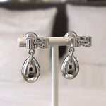 4.00 Ct oval pear cut lab grown diamond earrings minimalist everyday wear elegant fine jewelry sparkling design