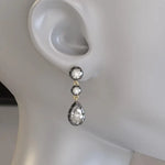 Trendy Drop 4.00 Ct Pear-Round Lab Grown Diamond Earrings Sparkling Party Wear Fine Jewelry