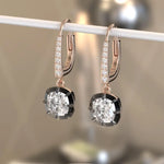 3.15 Ct lab grown diamond earrings with brilliant cut stones set in elegant design perfect for luxury jewelry wear