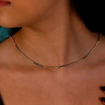 10.12 Ct round moissanite multi colour tennis necklace with vibrant stones in a luxury elegant jewelry design