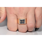 Premium lab created gemstone diamond ring with emerald cut pink stone and white diamond band