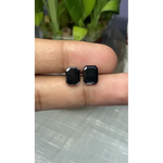 1.40 Ct natural black diamond fancy emerald cut diamond pair — diamond, raw diamonds, rough diamonds, gia certified diamonds.