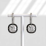 Elegant cushion cut lab grown diamond stud earrings in 14K gold 1 ct classic women jewelry