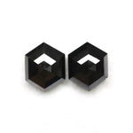 5.14 carat natural loose black hexagon cut diamond pair (10x8mm) – perfect for stunning Man made diamond engagement ring design