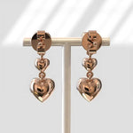Elegant lab grown diamond earrings with brilliant cut stones set in fine gold jewelry for women