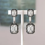 5 carat lab grown diamond earrings for women, elegant bridal style sparkling stud earrings