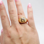6.00 ct lab grown diamond men's ring featuring a bold and brilliant diamond in a luxury modern setting for men