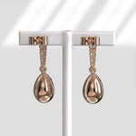 Vintage Pear-Round Cut 5.00 Ct Lab Grown Diamond Earrings Antique Style Elegant Fine Jewelry Gift