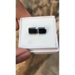 1.40 Ct natural black diamond fancy emerald cut diamond pair — diamond, raw diamonds, rough diamonds, gia certified diamonds.