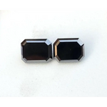 1.40 Ct natural black diamond fancy emerald cut diamond pair — diamond, raw diamonds, rough diamonds, gia certified diamonds.