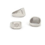 Personalized alphabet gold signet ring dainty minimal jewelry for women gift option