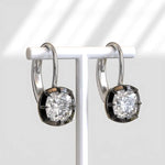 Elegant cushion cut lab grown diamond stud earrings in 14K gold 1 ct classic women jewelry
