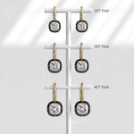 Elegant cushion cut lab grown diamond stud earrings in 14K gold 1 ct classic women jewelry