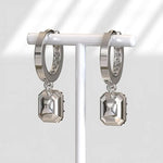 2.26 Ct emerald cut lab grown diamond earrings with brilliant sparkle elegant luxury jewelry for daily wear and gifting
