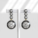 2.09 Ct round cut lab grown diamond earrings elegant bridal jewelry with brilliant sparkle and timeless design