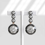 2.09 Ct round cut lab grown diamond earrings elegant bridal jewelry with brilliant sparkle and timeless design