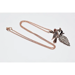 1.25 Ct natural rose cut diamond vintage style pendant with elegant antique inspired design, fine diamond jewelry piece for women with classic timeless sparkle