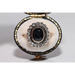 Lab created gemstone diamond ring with cushion cut pink stone and brilliant white diamond band