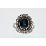 Lab created gemstone diamond ring with cushion cut pink stone and brilliant white diamond band