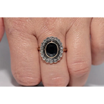 Lab created gemstone diamond ring with cushion cut pink stone and brilliant white diamond band