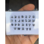 12.24 Ct natural black diamond alphabet cut pair diamond, raw diamonds, rough diamonds, gia certified diamonds, best man made diamonds.