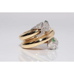 Fashion lab created gemstone ring with citrine stone and brilliant diamond highlights
