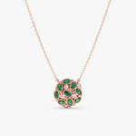 0.33 Ct genuine green and white gemstone pendant necklace with dual tone color and elegant design, perfect for fine jewelry and modern stylish wear