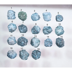 18 Pcs Natural Blue Rough Diamonds loose rustic conflict-free earth mined raw fancy diamonds for jewelry making
