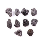 15.00 Ct Natural Black Rough Diamond Lot, uncut raw rustic earth mined loose black diamonds for jewelry making
