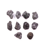 15.00 Ct Natural Black Rough Diamond Lot, uncut raw rustic earth mined loose black diamonds for jewelry making