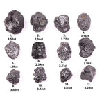 Natural Black Rough Diamond – Uncut Raw Earth Mined Rustic Loose Black Diamond for Jewelry Making