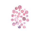 Raw Pink Diamonds 2–7 MM assorted coated round loose stones for pendants, rings, and custom jewelry making