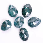 1.96 Ct Blue Colored Diamond Lot Pear & Oval Cut Diamond Lot Loose Lab Created Diamond Lot Use For Custom Jewerly
