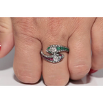 Classic lab grown diamond ring round brilliant cut stone elegant gold ring for women jewelry