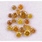 Natural yellow-orange round cut diamonds lot – fancy color loose rustic diamonds for rings, earrings, pendants, and jewelry making – Jay Amar Gems