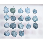 18 Pcs Natural Blue Rough Diamonds loose rustic earth mined raw fancy diamonds for jewelry making