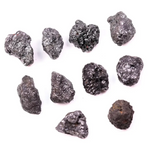 15.00 Ct Natural Black Rough Diamond Lot, uncut raw rustic earth mined loose black diamonds for jewelry making