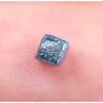 0.35 Ct Natural Blue Rough Diamond Cube Shape Uncut Raw Stone For Custom Jewerly