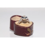 Stylish lab created gemstone diamond ring with pink gemstone and white diamond double halo design
