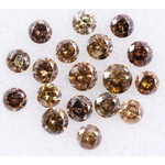 1.88 Ct Brown Colored Diamond Lot Round Shaped Diamond Lot Use For Jewerly Salt And Pepper Diamond