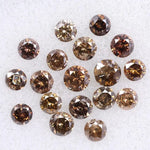 1.88 Ct Brown Colored Diamond Lot Round Shaped Diamond Lot Use For Jewerly Salt And Pepper Diamond