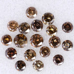 1.88 Ct Brown Colored Diamond Lot Round Shaped Diamond Lot Use For Jewerly Salt And Pepper Diamond