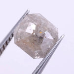 0.57 Ct Grey Colored Diamond Asscher Shaped Diamond Loose Diamond Use For Handmade Jewerlly