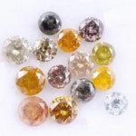 14 Pcs Round Cut Diamond Lot Mix Colored Diamond Lot Loose Natural Diamond Use For Jewerly