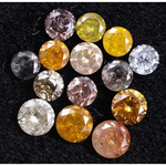 14 Pcs Round Cut Diamond Lot Mix Colored Diamond Lot Loose Natural Diamond Use For Jewerly