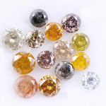 14 Pcs Round Cut Diamond Lot Mix Colored Diamond Lot Loose Natural Diamond Use For Jewerly