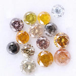 14 Pcs Round Cut Diamond Lot Mix Colored Diamond Lot Loose Natural Diamond Use For Jewerly